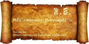 Mármarosi Barnabás névjegykártya