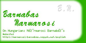 barnabas marmarosi business card